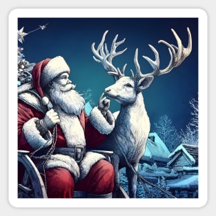 Captivating Christmas: Unleash Cheer with Unique Santa Claus Illustrations! Sticker
